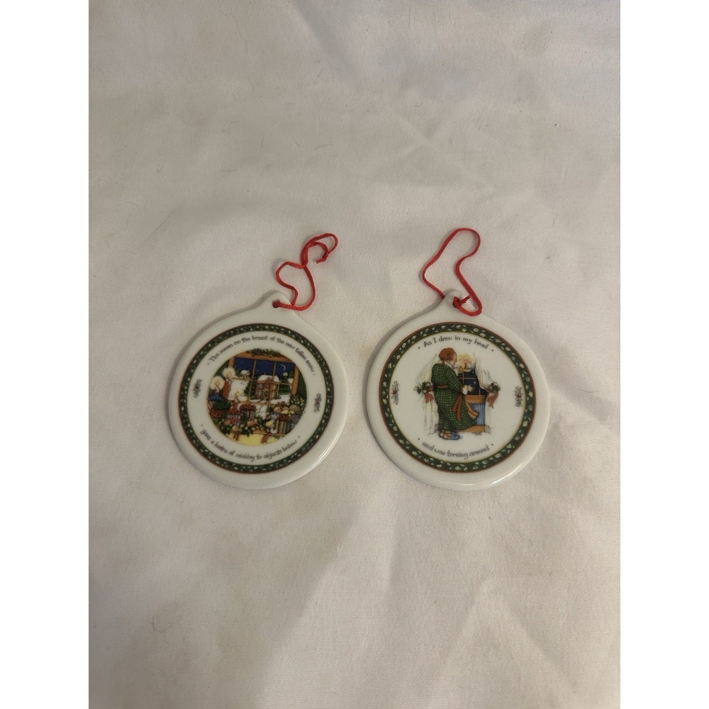 "A CHRISTMAS STORY" CERAMIC ORNAMENT BY SUSAN WINGNET - LOT OF 2